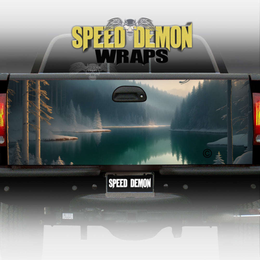 Snowy Lake Truck Tailgate Wrap