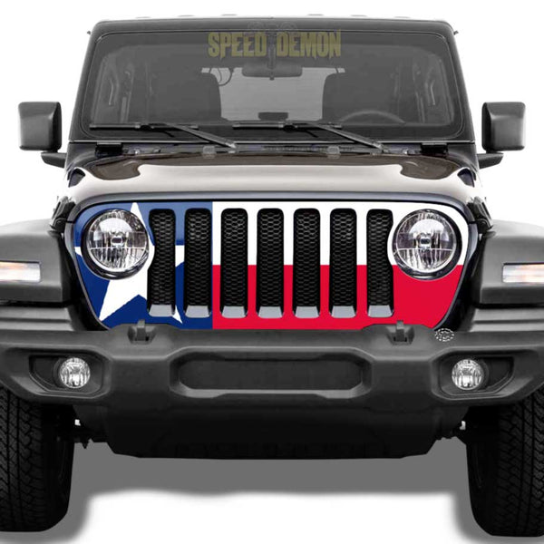 Texas Flag Jeep Wrangler Grill Wrap JL 2018-2025