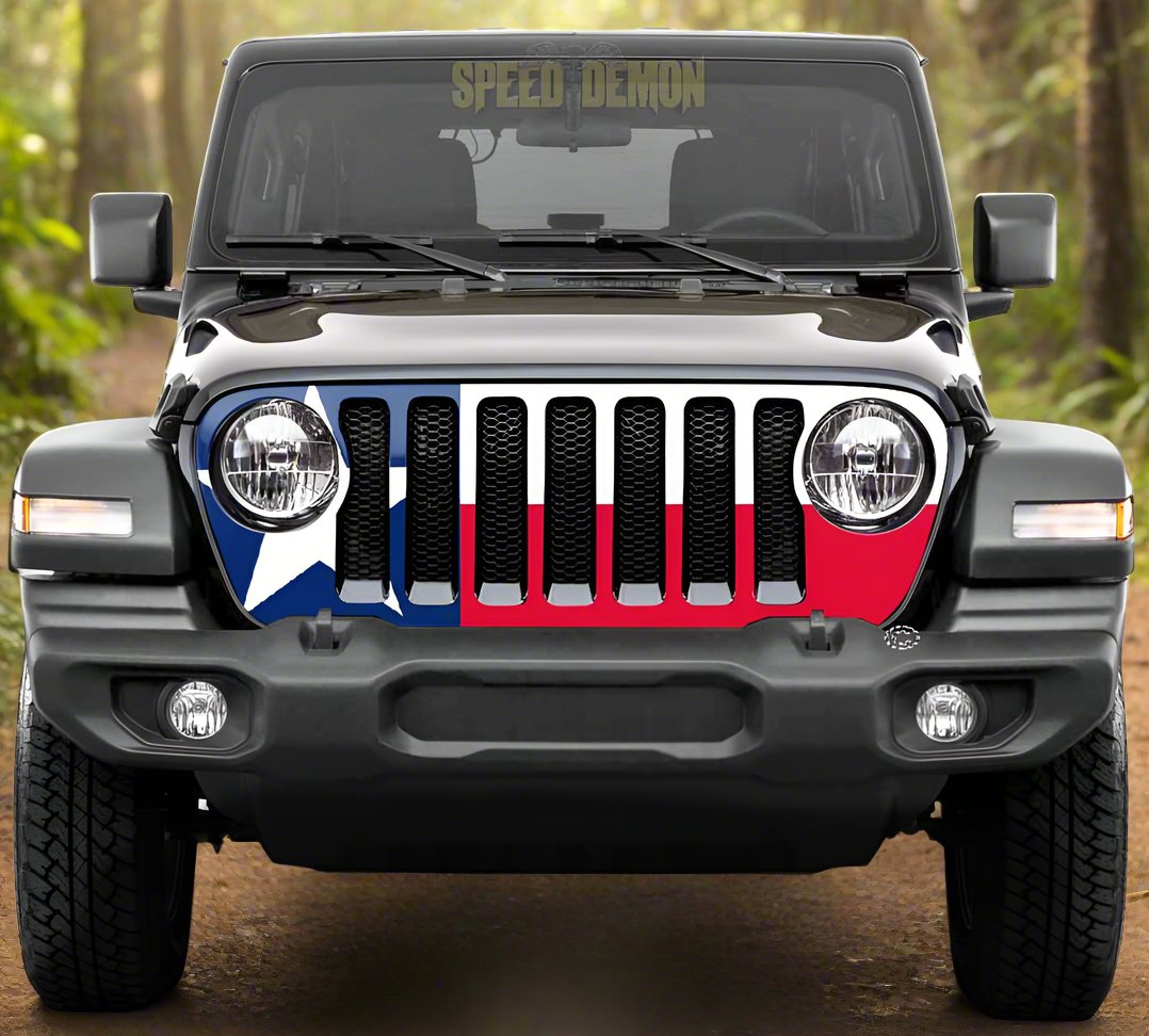 Texas Flag Jeep Gladiator Grill Wrap JT