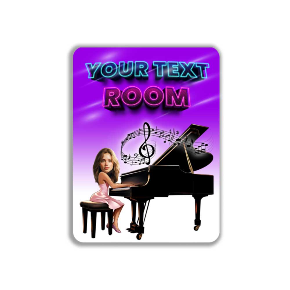 Personalized Pianist Room Metal Sign Your Room