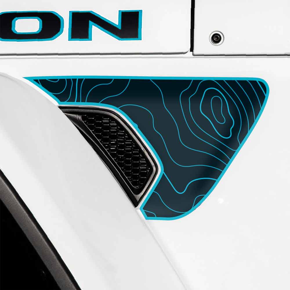 fender vent decal for wrangler Topo