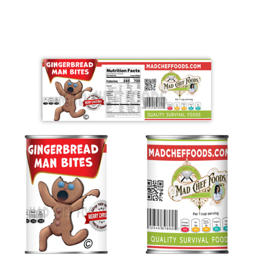 Gingerbread Man Bites Soup Soup Can Label