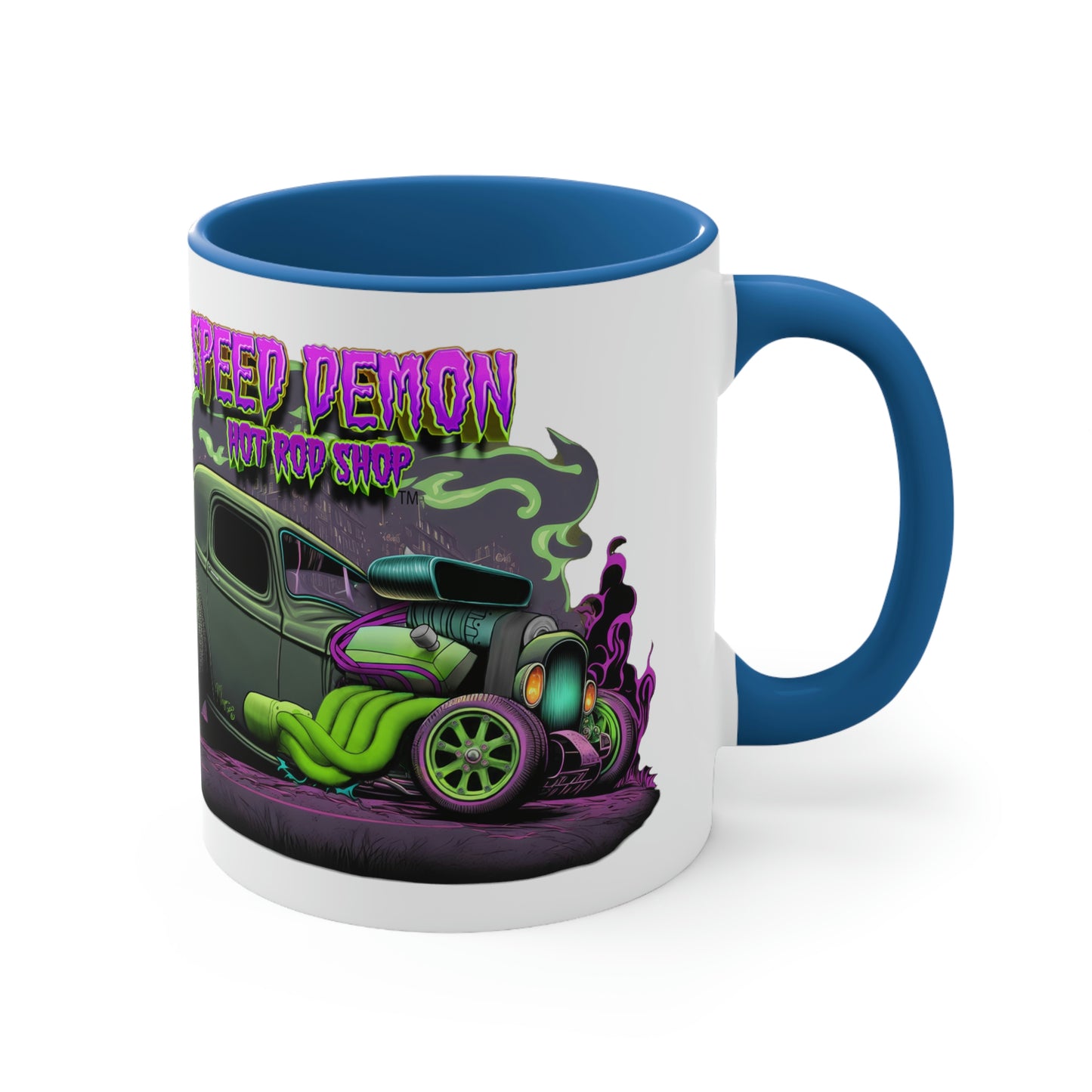 32 Ford Pink & Green Rat Rod - Speed Demon Hot Rod Shop Accent Coffee Mug, 11oz C35501