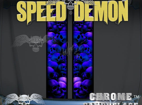 Ford Truck Rally Racing Stripes Blue Purple Hue Skull Crusher Series - Speed Demon Wraps