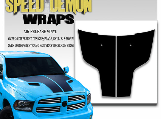 Dodge Ram Hood Blackout Stripes 2009-2017