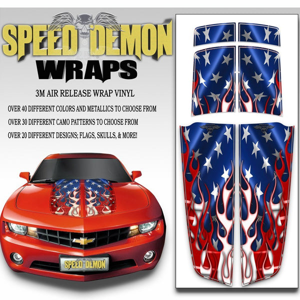 Camaro Stripes American Flag Kit A 2010-2015 - Speed Demon Wraps
