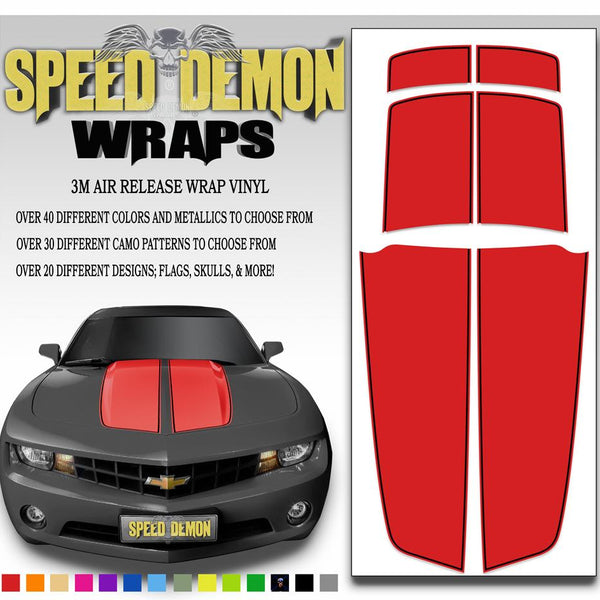 2010-2015 Red Camaro Stripes W/ Pinstripe
