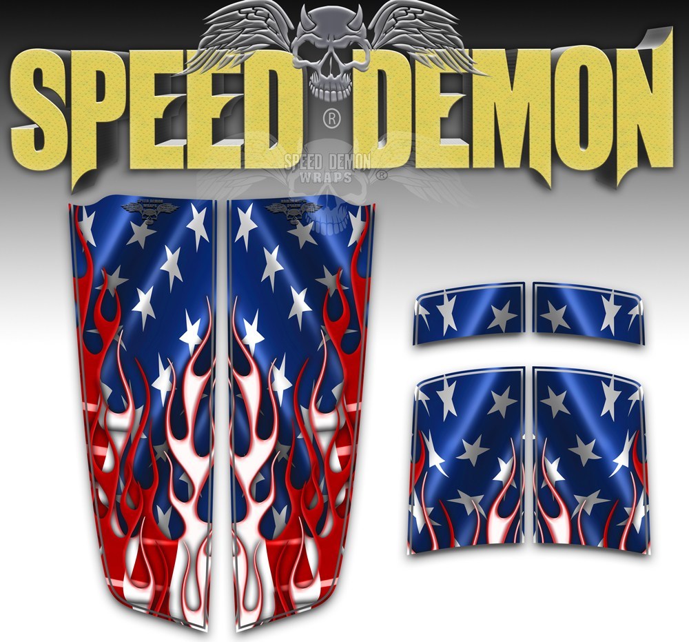 Camaro Stripes American Flag Kit  A 2010-2015 - Speed Demon Wraps