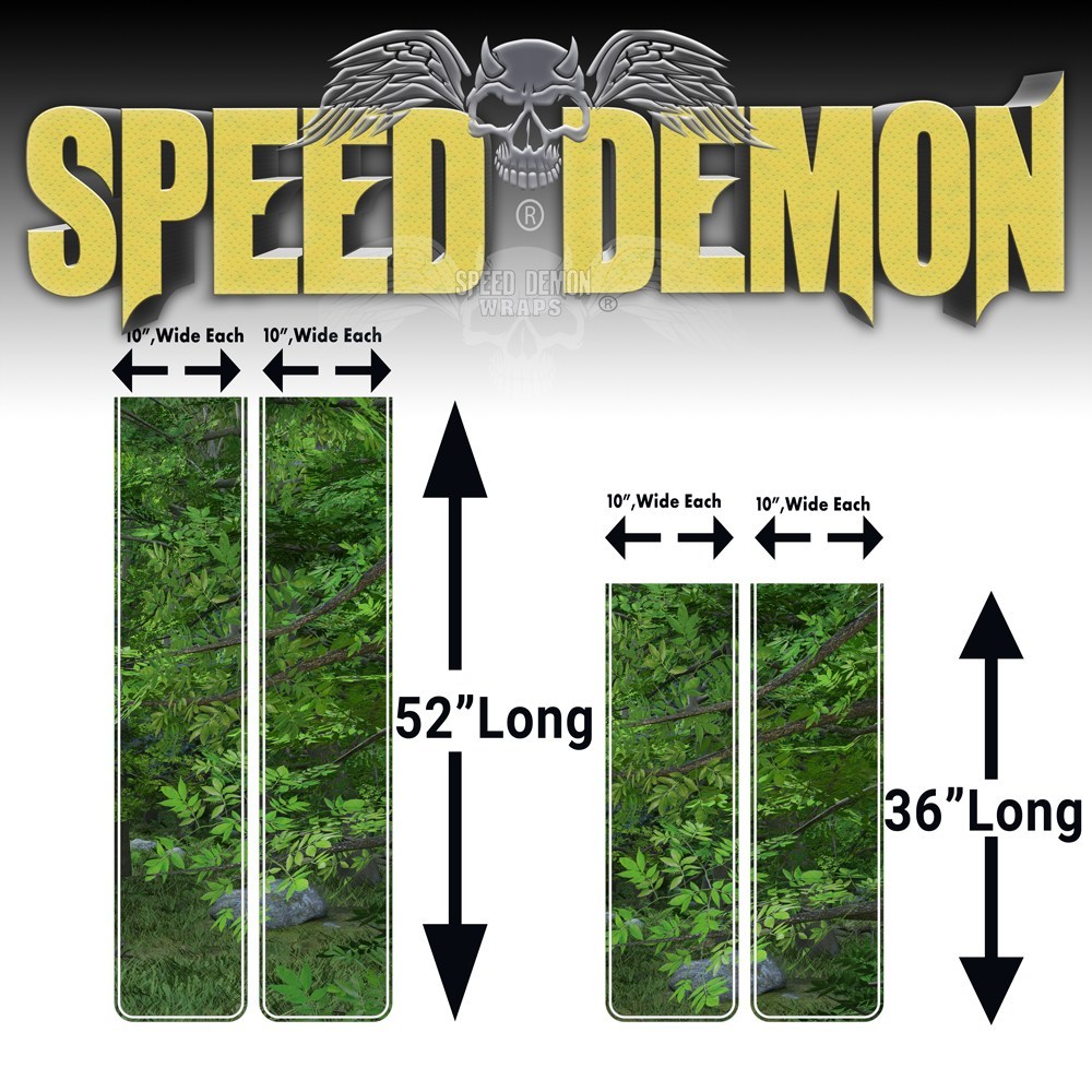 Chevy Silverado Camo Racing Stripes Forest Camouflage 2014-2015 - Speed Demon Wraps