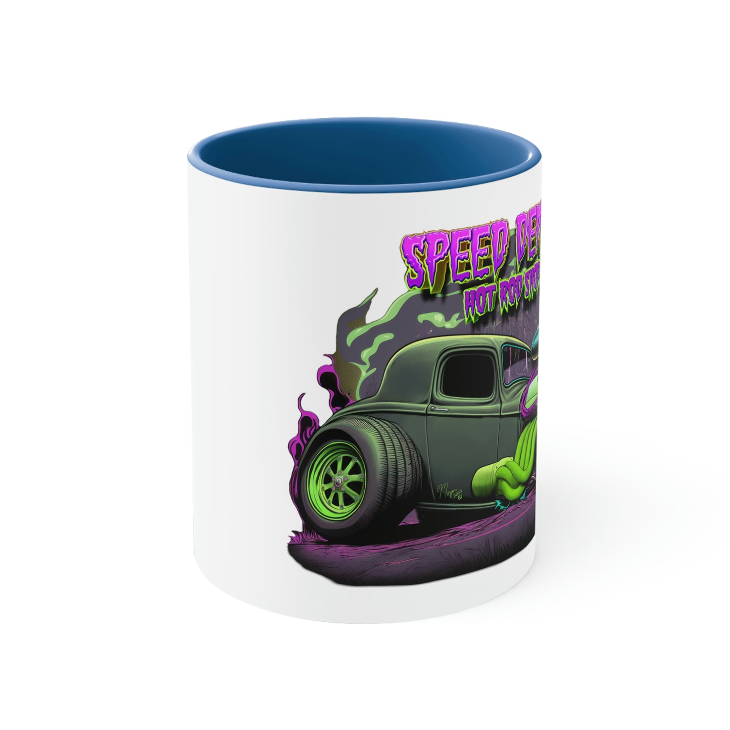 32 Ford Pink & Green Rat Rod - Speed Demon Hot Rod Shop Accent Coffee Mug, 11oz C35501
