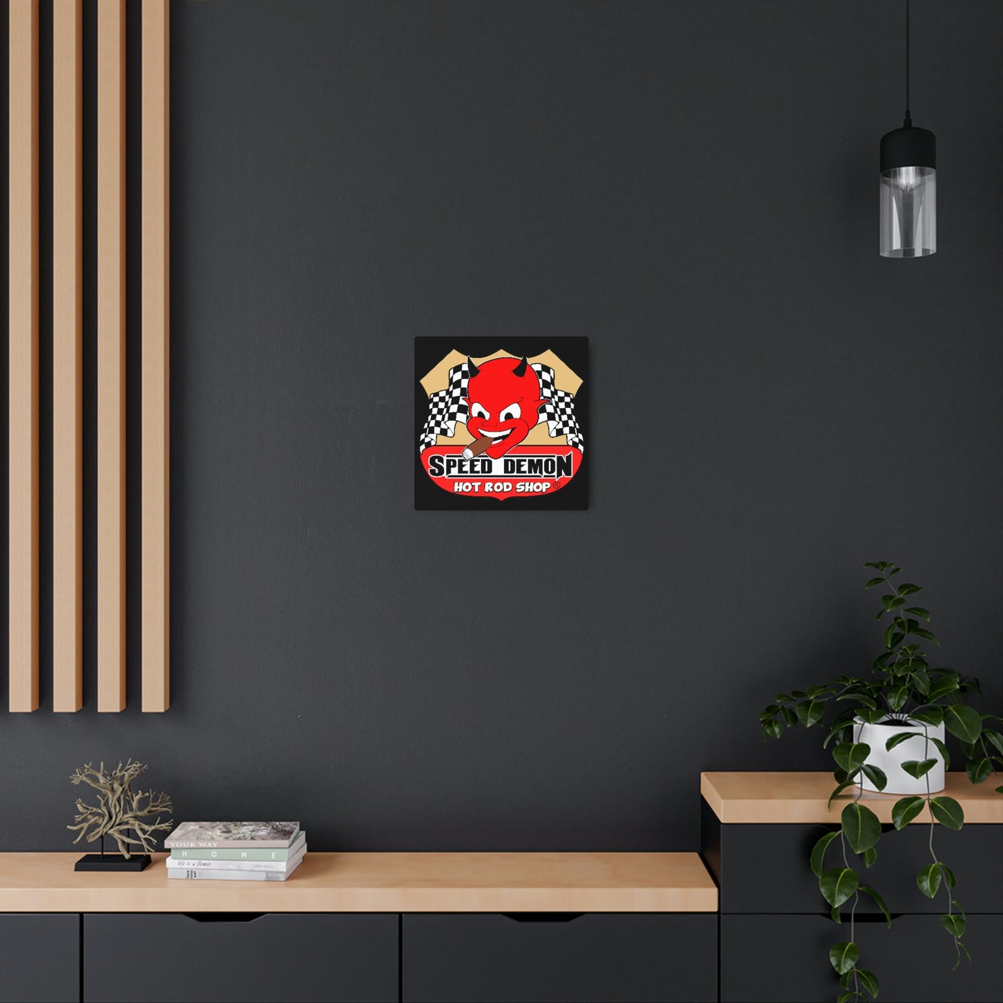 Speed Demon Hot Rod Shop Metal Sign