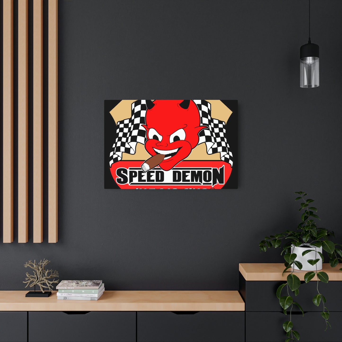 Speed Demon Hot Rod Shop Metal Sign