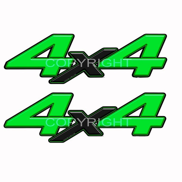 4X4 Decal Green Blk X - Speed Demon Wraps