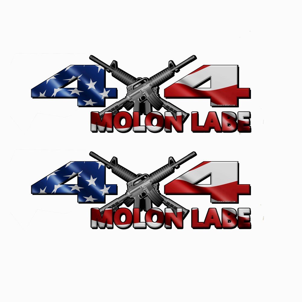 4x4 Decal MOLON LABE American Flag - Speed Demon Wraps