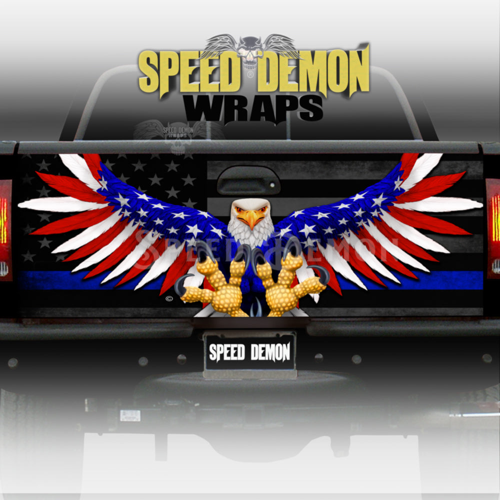 American Eagle Flag  Tailgate Wrap