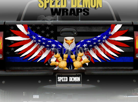 American Eagle Flag Tailgate Wrap