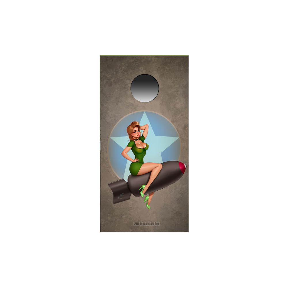 Pin-Up Cornhole Wraps Pinup Blondie WW2 Nose Art 2