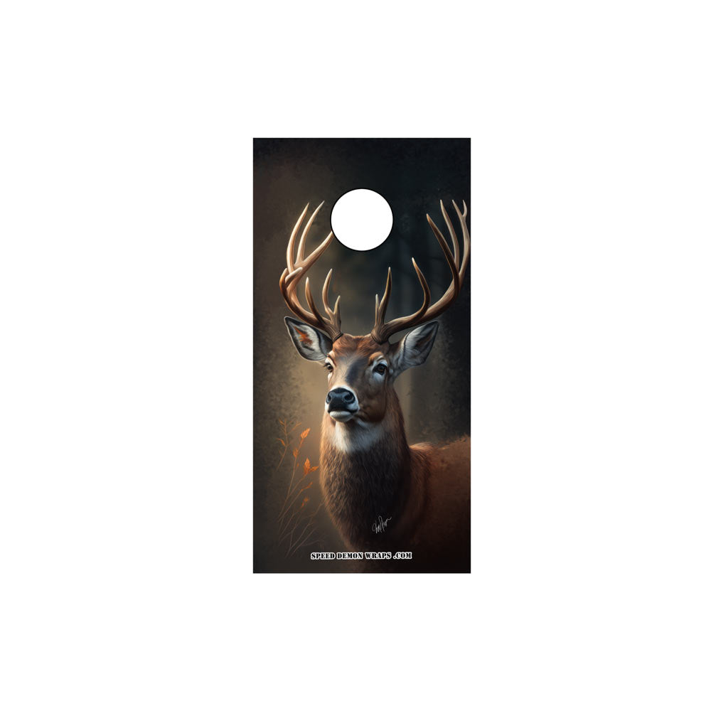 Portrait Of A Buck Cornhole Wrap 2Buck Cornhole Wraps