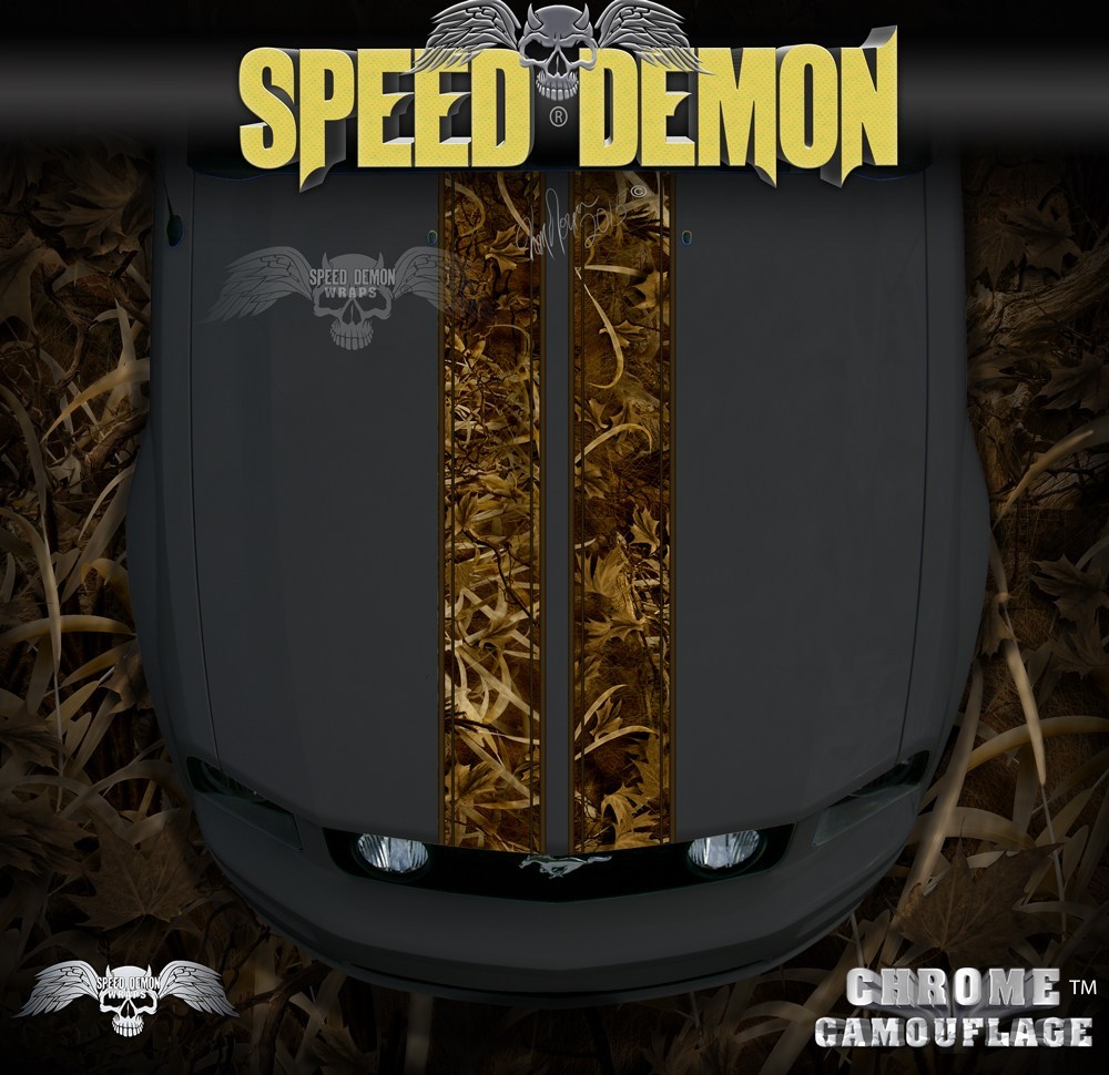 Racing Stripes - Rally Stripes Camaro Camouflage Rally Stripes Fallout - Speed Demon Wraps