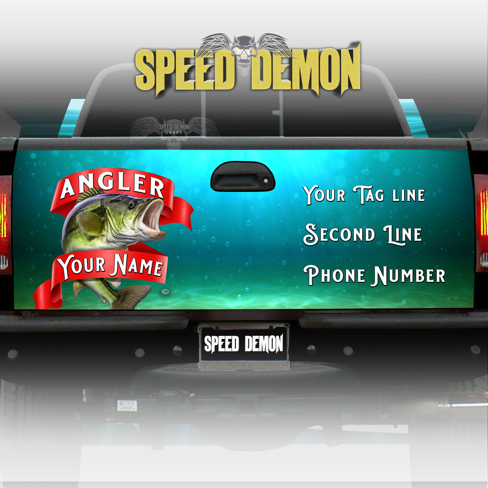 Custom Tailgate Wrap Add Your Text Largemouth Bass Wrapped In Ribbon