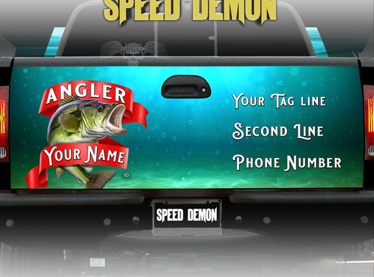 Custom Tailgate Wrap Add Your Text Largemouth Bass Wrapped In Ribbon