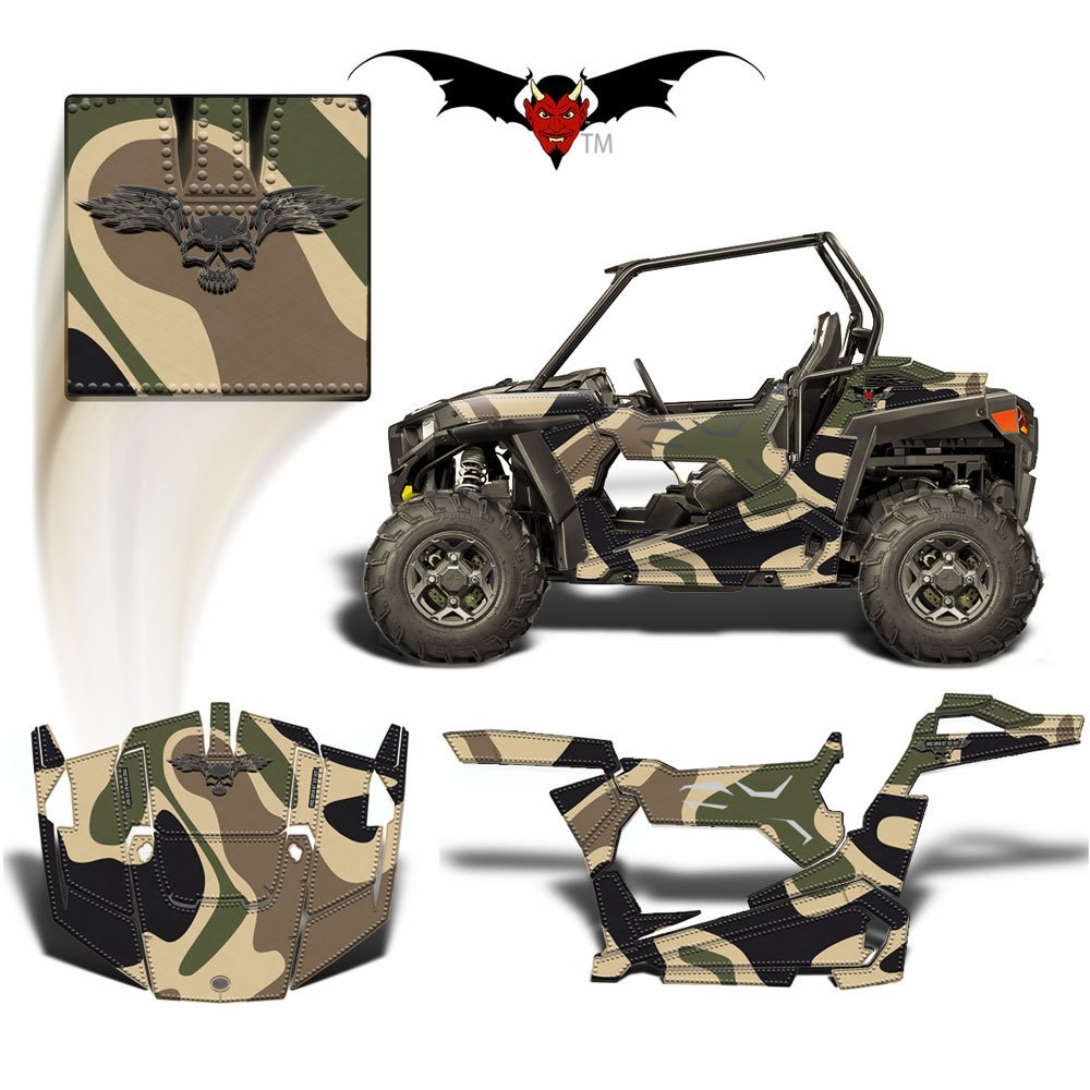RZR 900 S GRAPHICS WRAP - DESERT CAMOUFLAGE - Speed Demon Wraps