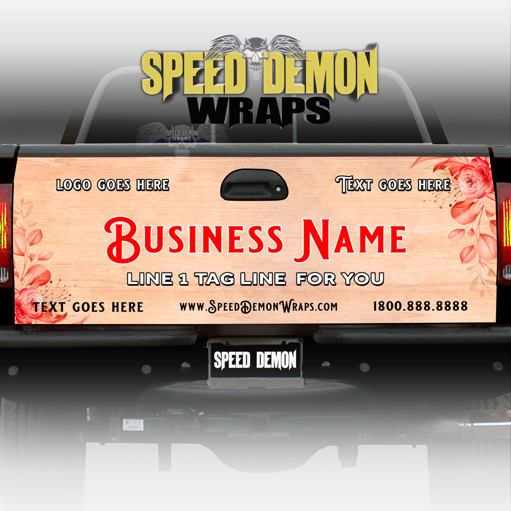 Design Your Own Tailgate Decal Online Hand Painted Rose Wood