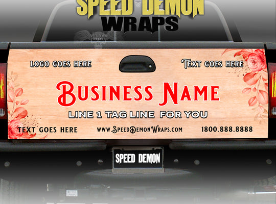 Design Your Own Tailgate Decal Online Hand Painted Rose Wood