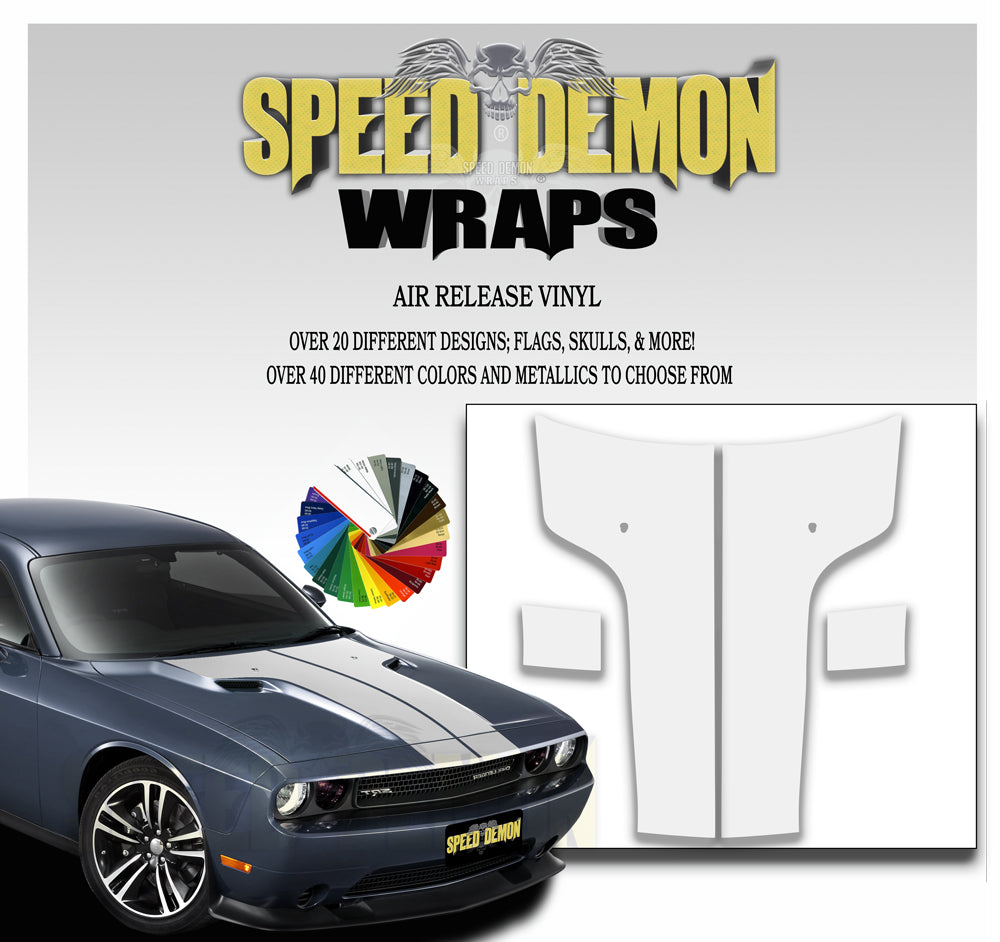 Dodge Challenger Hood White T Stripes 2011-2014