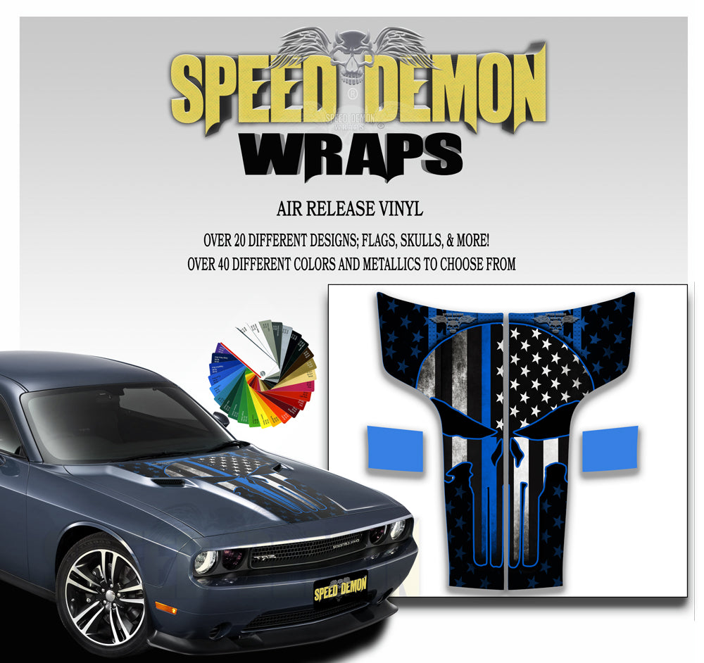 Dodge Challenger Hood Punisher Stripes