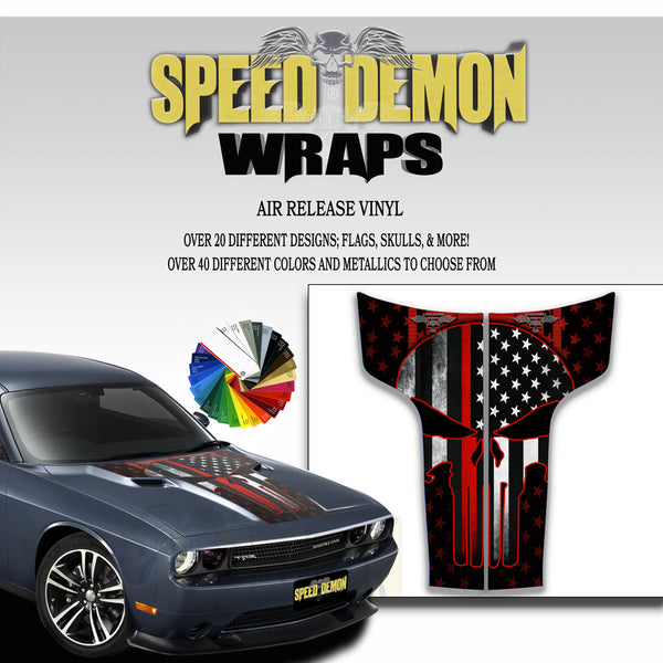 Dodge Challenger Hood Punisher Stripes 2011-2014