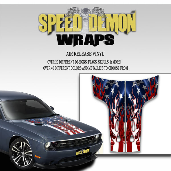 Dodge Challenger Stripes American Flag Flames 2011-2014