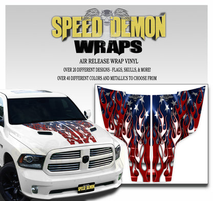 Dodge Ram Hood T Stripes American Flag 2009-2017