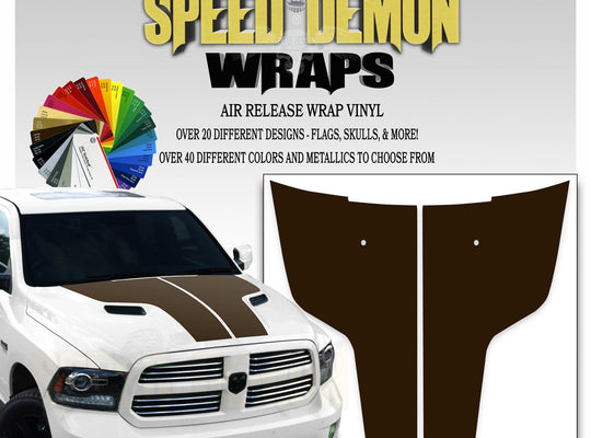 Dodge Ram Hood Stripes Brown 2009-2017