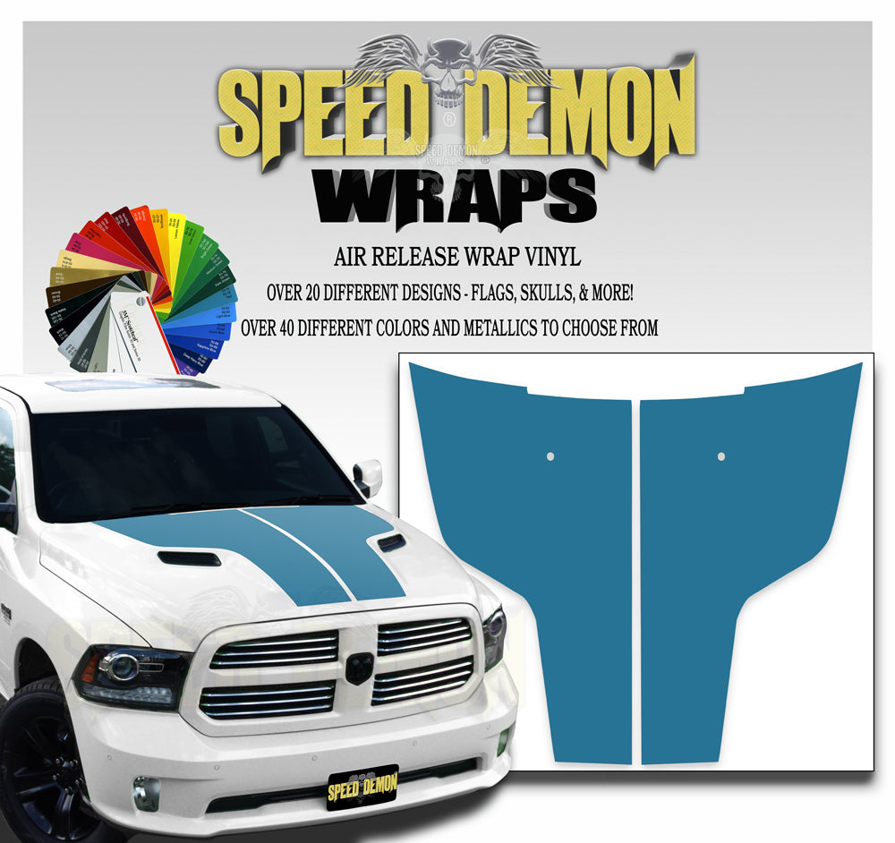 Dodge Ram Hemi Stripes Teal