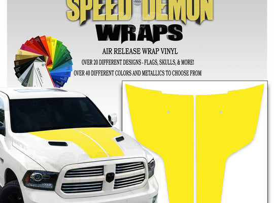 Dodge Ram Hood Stripes Yellow 2009-2017