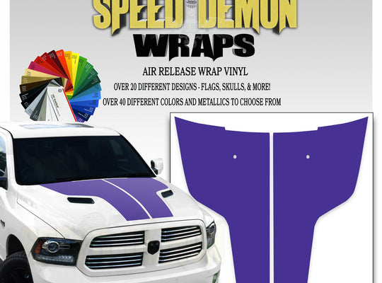 Dodge Ram Hood Stripes Purple 2009-2017