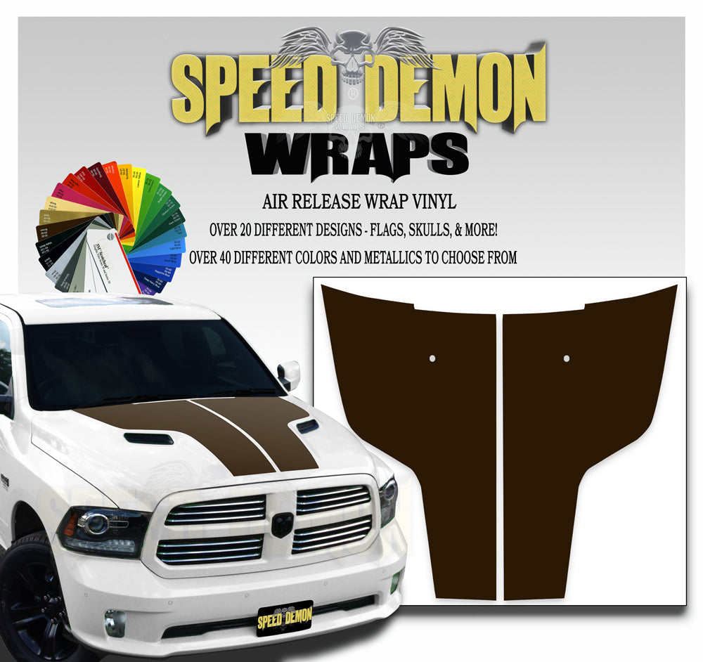 Dodge-Truck-Hood-Stripes-Brown