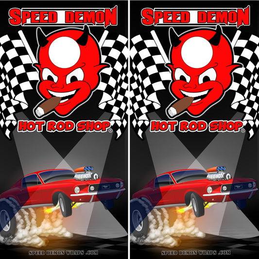 Ford Mustang Hotrod Cornhole Wraps