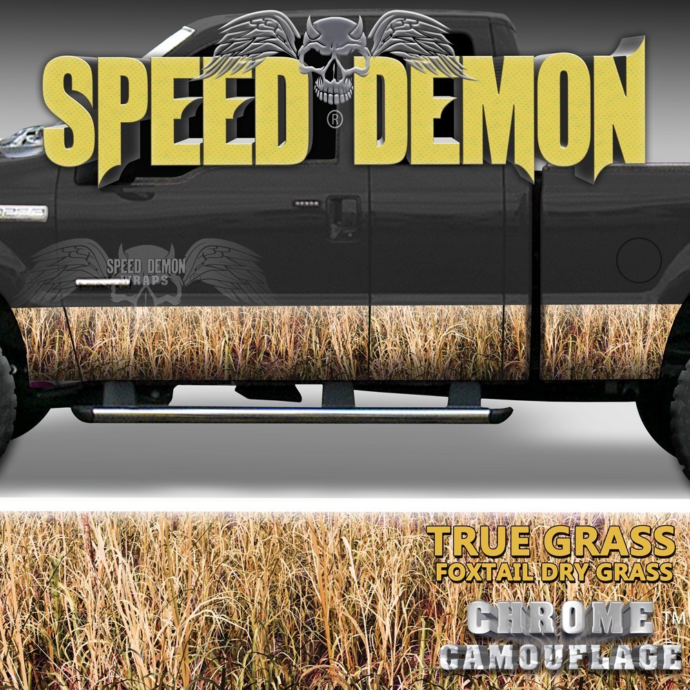Rocker Panel Wrap Camo Kit Foxtail Drygrass Camouflage - Speed Demon Wraps