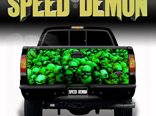 Skull Crusher Tailgate Wraps Green
