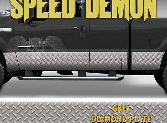 Diamond Plate Rocker Panel Wraps - Speed Demon Wraps