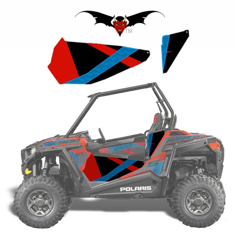 Dragonfire Door Graphics (Havasu Red Pearl / 900 RZR) - Speed Demon Wraps