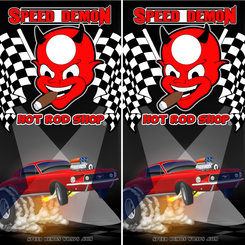 Mustang Cornhole Wraps