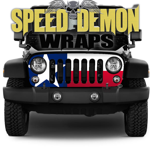 2007-2018 Jeep Grill Wraps Texas Flag