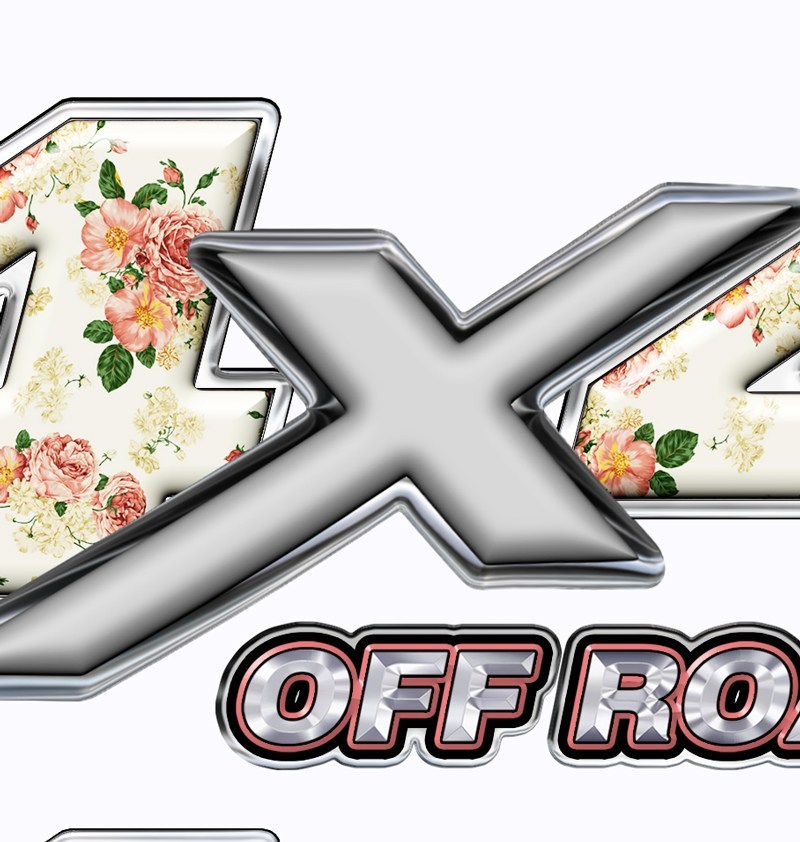 Victorian Rose 4x4 Decals