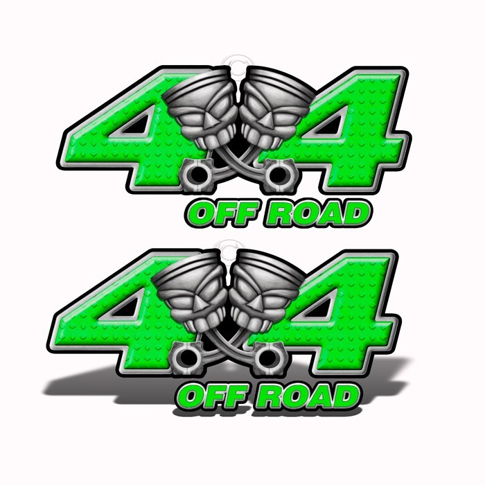 4x4 Off-Road Green Piston-Head Decals - Speed Demon Wraps