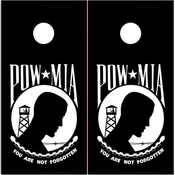 POW Cornhole Wrap - Prisoner of War Veteran Vinyl Wraps - Speed Demon Wraps