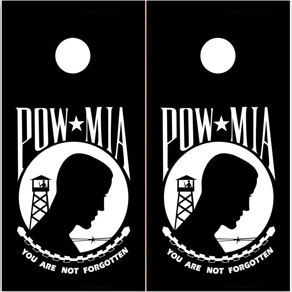 POW Cornhole Wrap - Prisoner of War Veteran Vinyl Wraps - Speed Demon Wraps