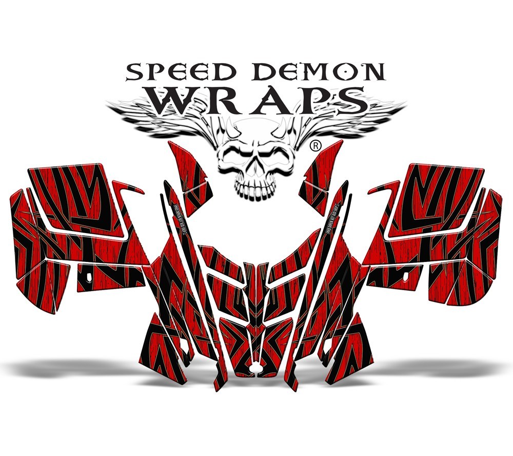 PRO RMK RUSH RED TRIBAL FURY WRAP - Speed Demon Wraps